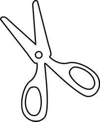 Scissors simple icon image vector