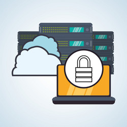 web hosting design data center icon isolate vector image