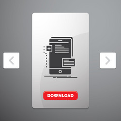 frontend interface mobile phone developer glyph vector image