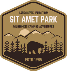 Mountain Explorer Badge - Vintage Style Vector Image