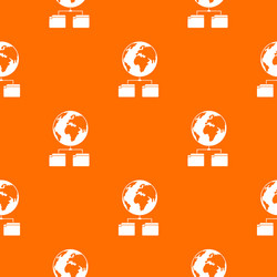 planet and two folders pattern seamless vector image