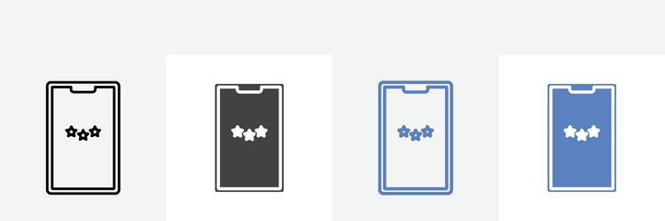 rating in phone icon set use for web ui or app vector image
