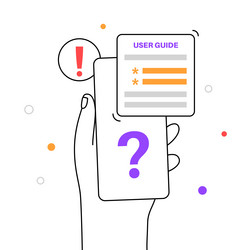 user guide manual vector image