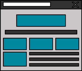 web page or tab icon image vector image