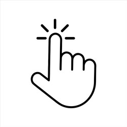 Computer mouse click cursor gray arrow icons set vector
