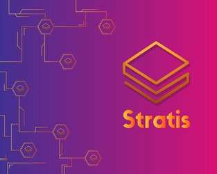 cryptocurrency stratis blockchain circuit vector image