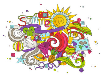 Cartoon Ice Cream Doodles Vector Image