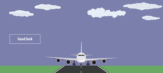 Flying plane icon vector