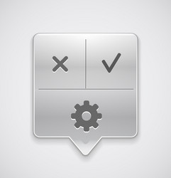 settings pointer button vector image