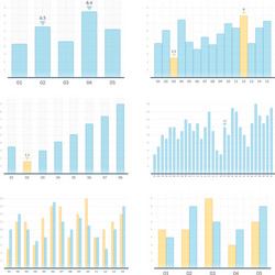 bar graphs vector image