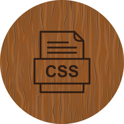 css file document icon vector image