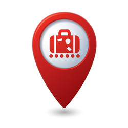 suitecase red pointer vector image