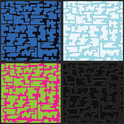 abstract geometric seamless patterns of rounded vector image