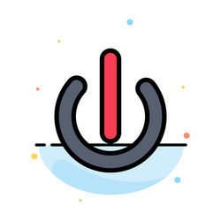 button off on power abstract flat color icon vector image