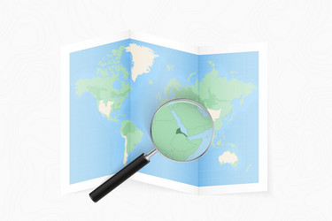 enlarge eritrea with a magnifying glass vector image