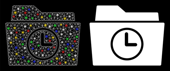 flare mesh 2d temporary folder icon with vector image