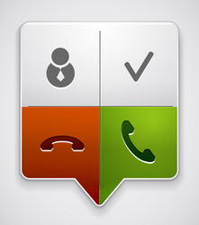 phone buttons in one pointer vector image