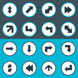 Set of simple cursor icons vector