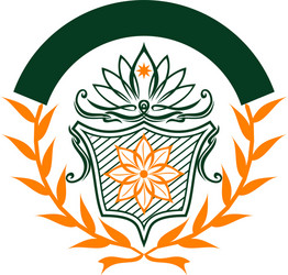Shield crown leaf Royalty Free Vector Image - VectorStock