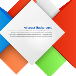 Abstract background square and 3d object vector