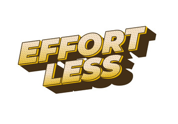 effortless text effect in 3d look with eye vector image