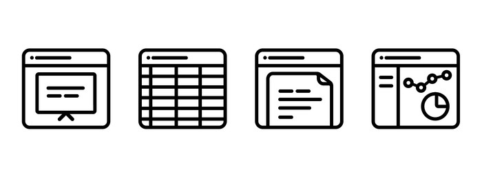 file office productivity tools text editor vector image
