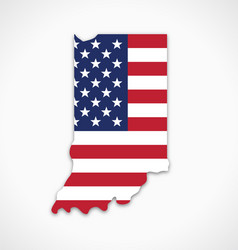 Indiana Flag Shape Icon Vector Image