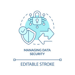 Data repository blue gradient concept icon Vector Image