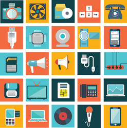 computer technology and electronics devices mobile vector image