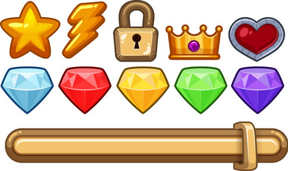 different icons for computer game vector image