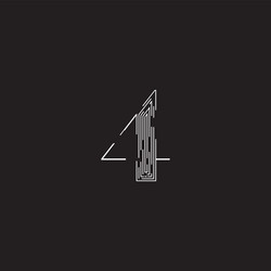 elegant character from a fontset made dashed vector image