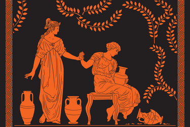 Greek women Royalty Free Vector Image - VectorStock