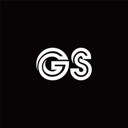 Gs monogram logo with shield shape design template