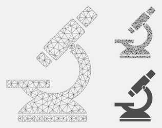 Microscope mesh 2d model and triangle vector