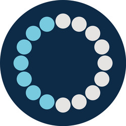 pointed loading circle block style icon vector image