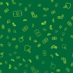 set line cloud technology data network vector image