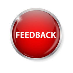 Realistic glossy feedback computer icon button vector