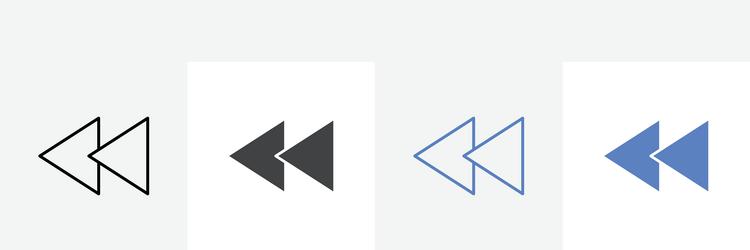 rewind icon set use for web ui or app vector image