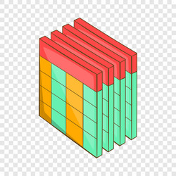 Database query table icon cartoon style vector