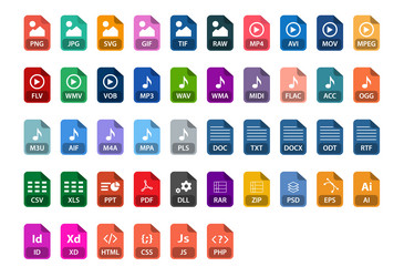 file format type icon vector