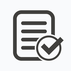 File selected icon document page with check vector