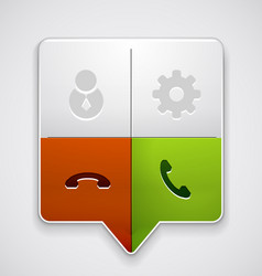 phone buttons in one pointer vector image