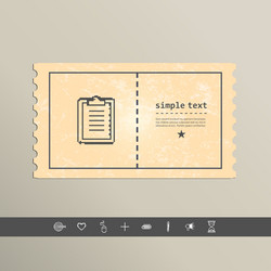 Simple pixel icon paper holder design vector