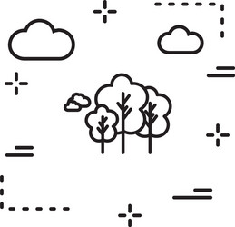 trees icon in creative design with elements vector image