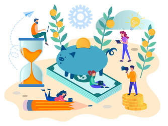 concept of the need to save and control money vector image