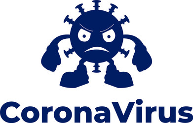 corona virus cartoon character design having angry vector