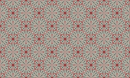 Decorative seamless pattern in red and green color vector
