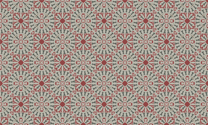 decorative seamless pattern in red and green color vector