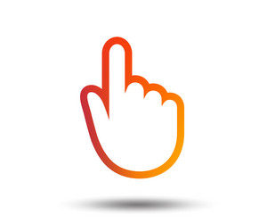hand cursor sign icon pointer symbol vector image