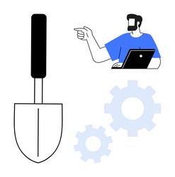 modern workflow integration team collaboration vector image